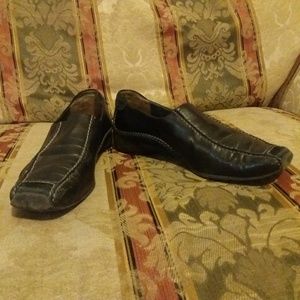 Paul Green Munchen black leather loafers